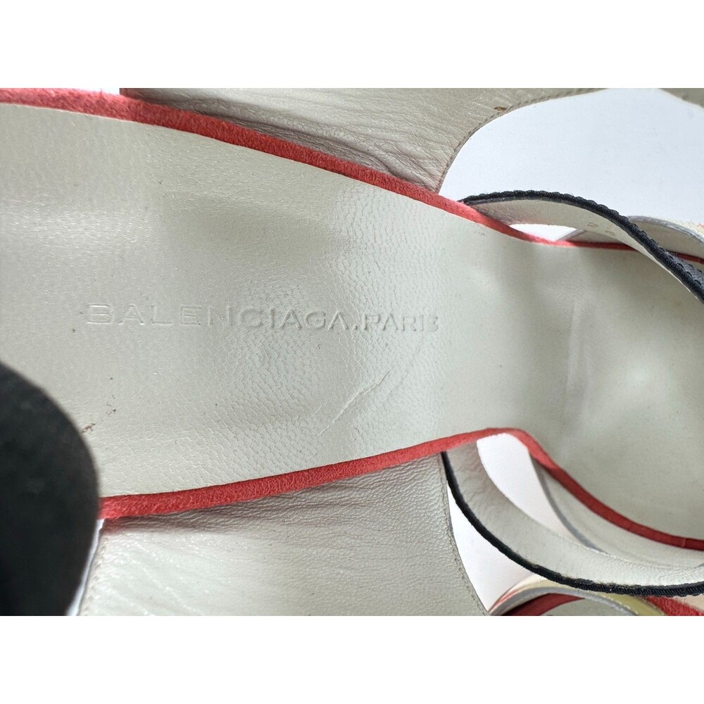 Authentic Balenciaga Leather Lego Colorblock Gladiator Women Sandals EU 36 US 6 - Picture 8 of 9